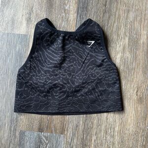 Gymshark Black Textured Crop Top